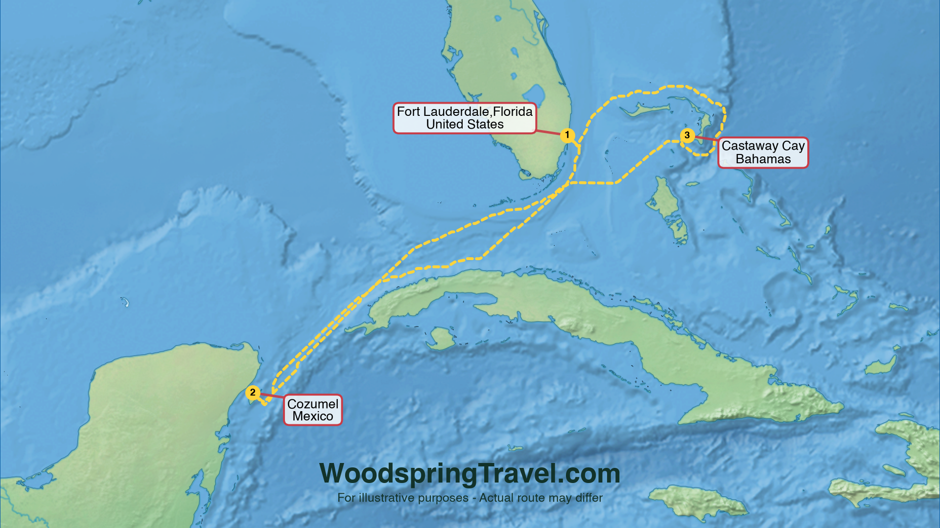 Route Illustration - Actual route may differ