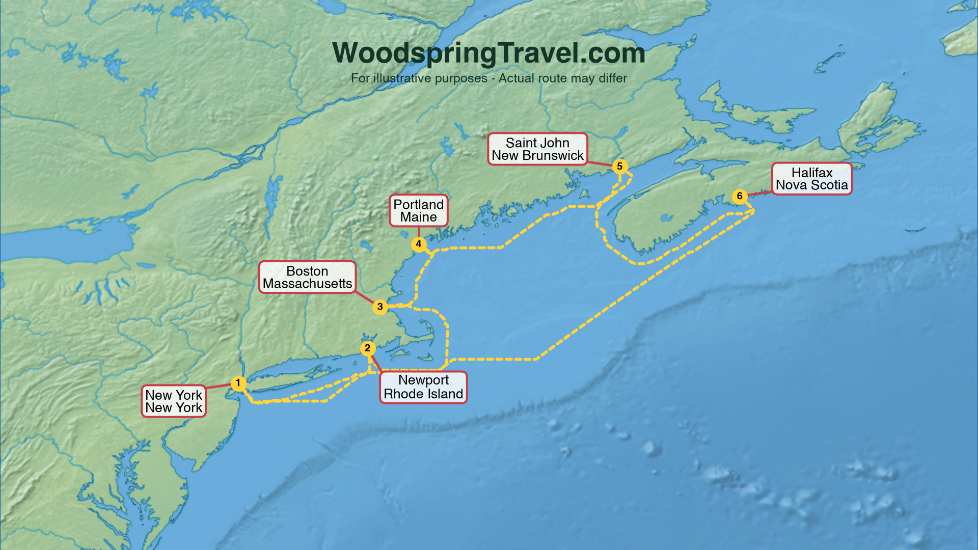 Route Illustration - Actual route may differ