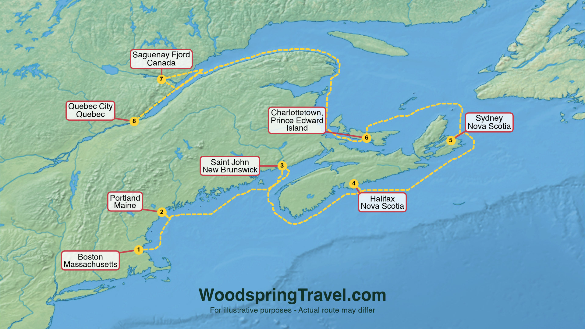 Route Illustration - Actual route may differ
