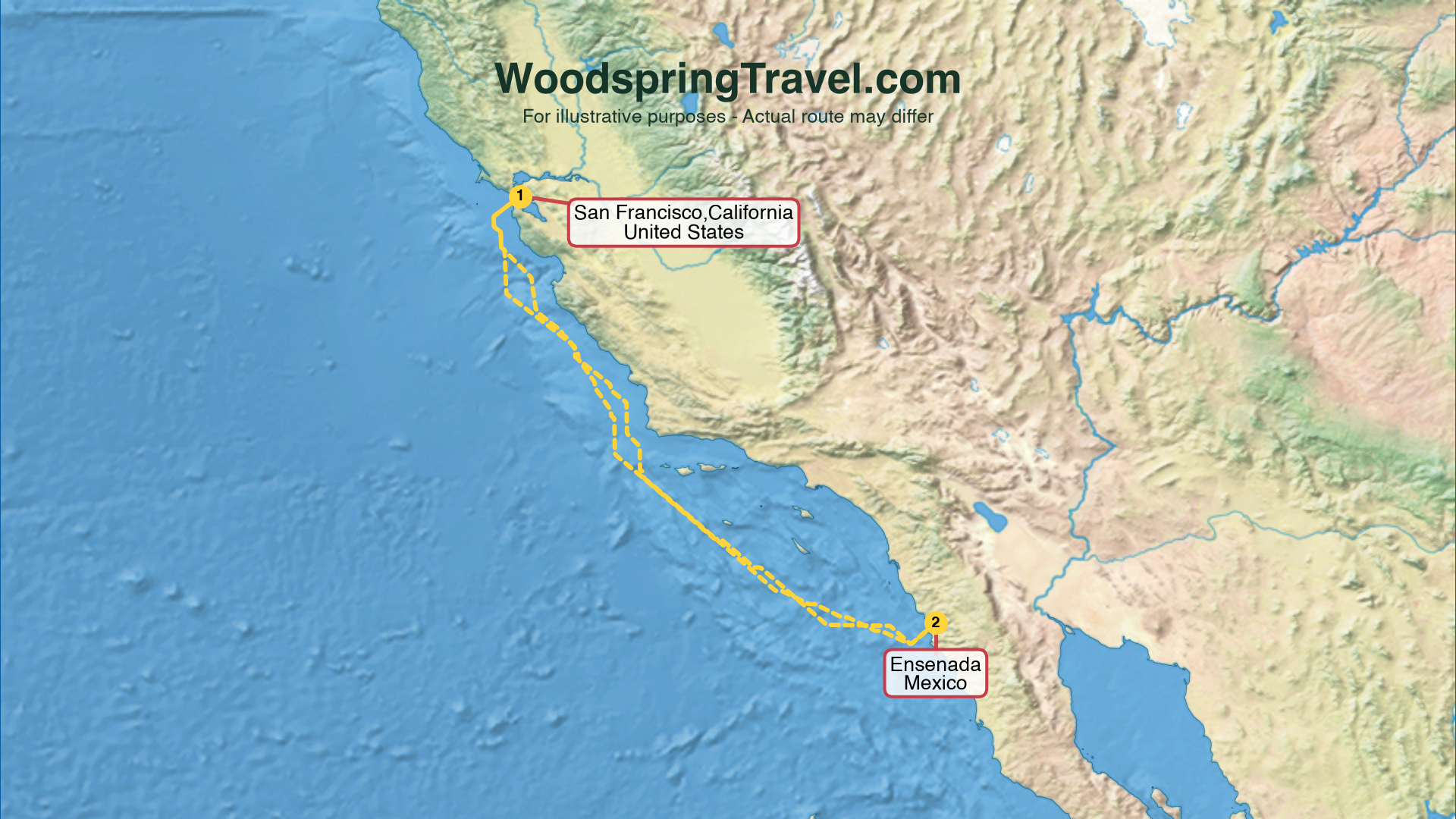 Route Illustration - Actual route may differ