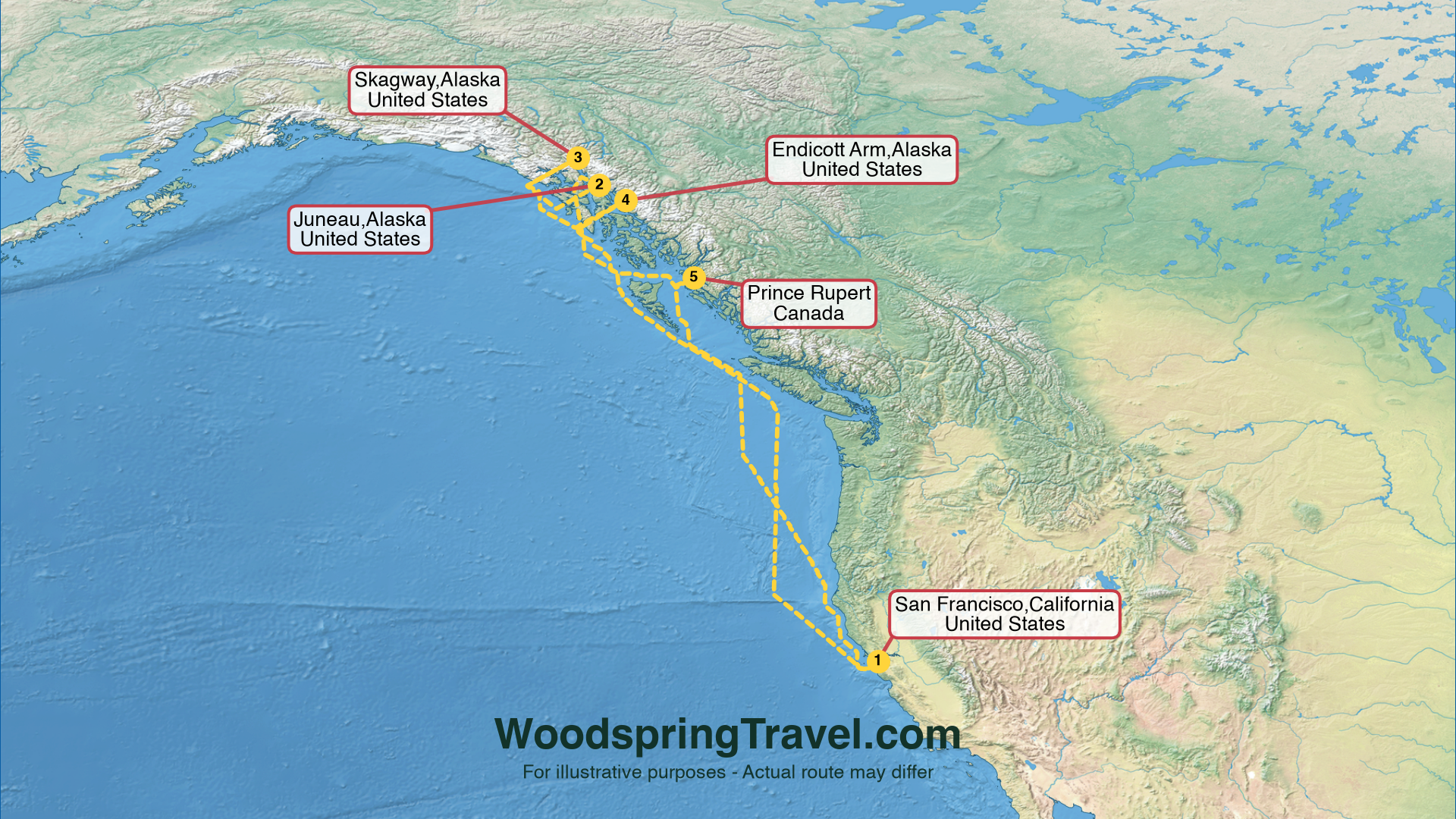 Route Illustration - Actual route may differ