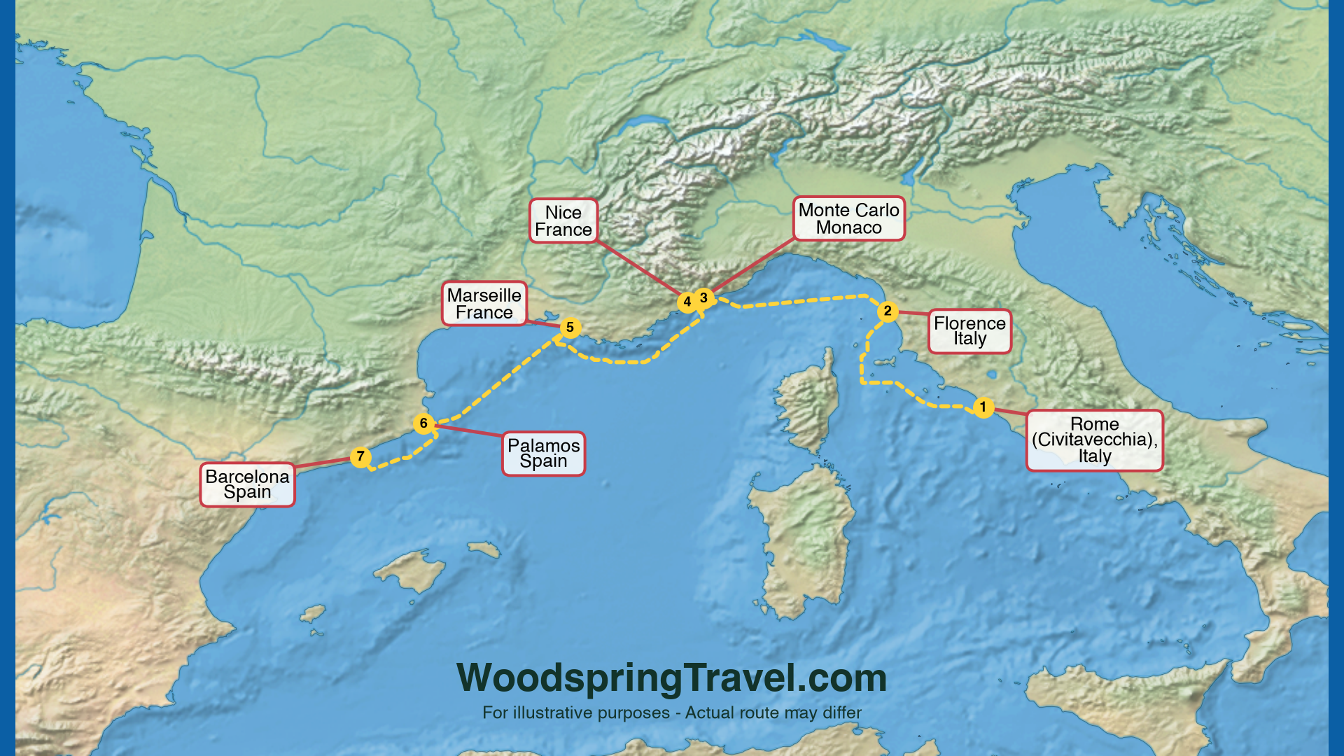 Route Illustration - Actual route may differ