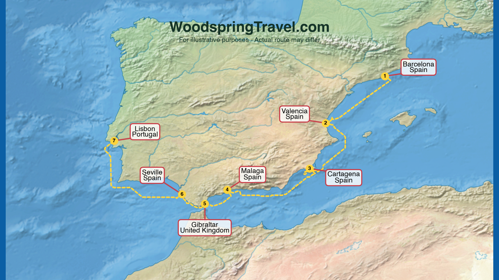 Route Illustration - Actual route may differ
