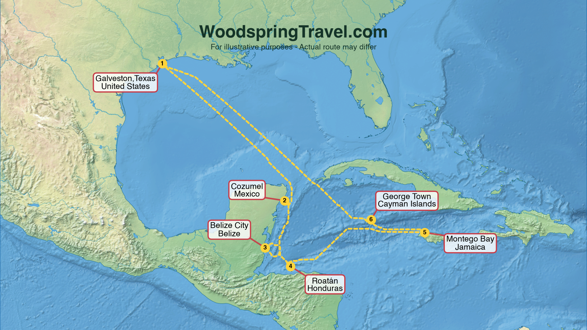 Route Illustration - Actual route may differ
