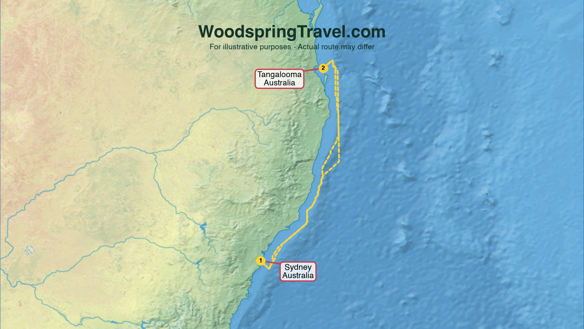 Route Illustration - Actual route may differ