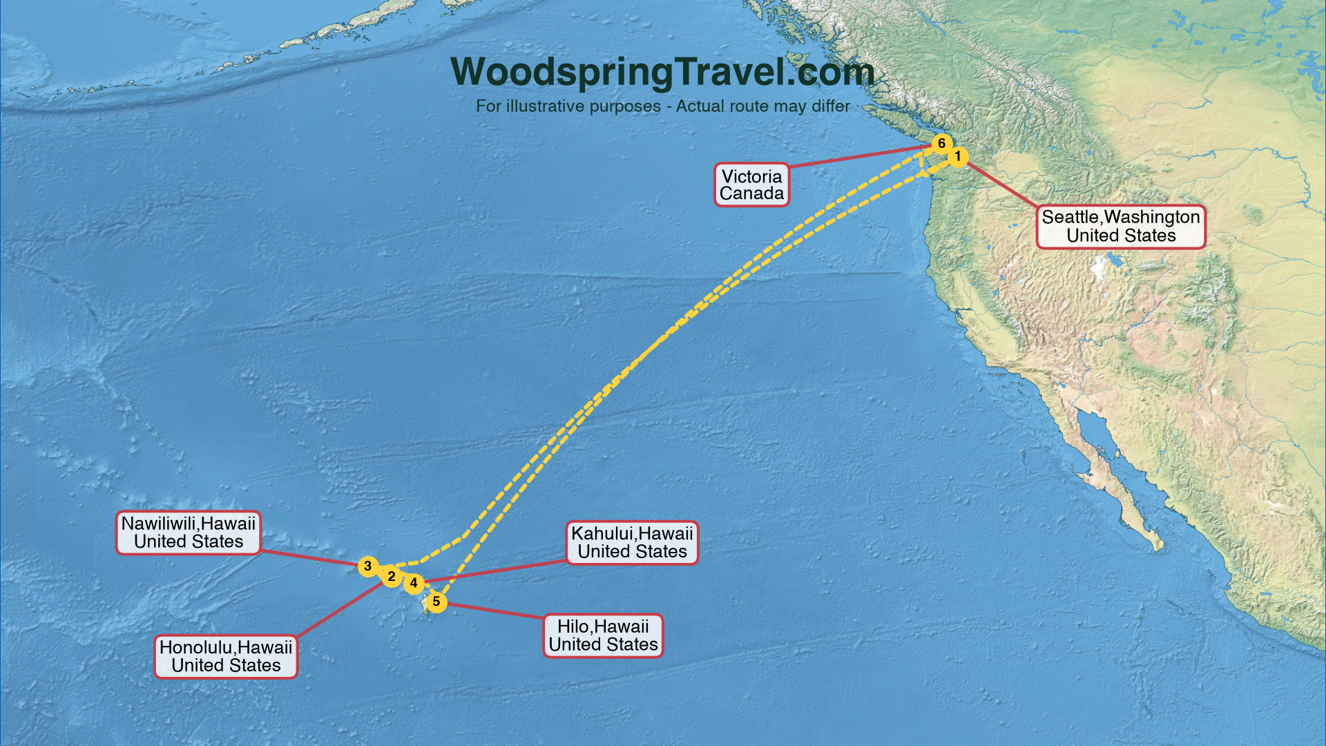 Route Illustration - Actual route may differ