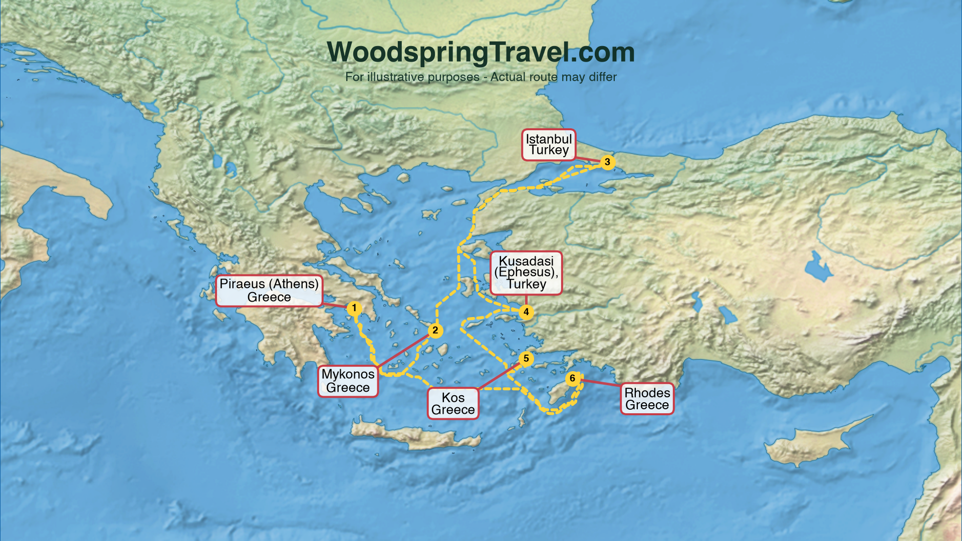 Route Illustration - Actual route may differ