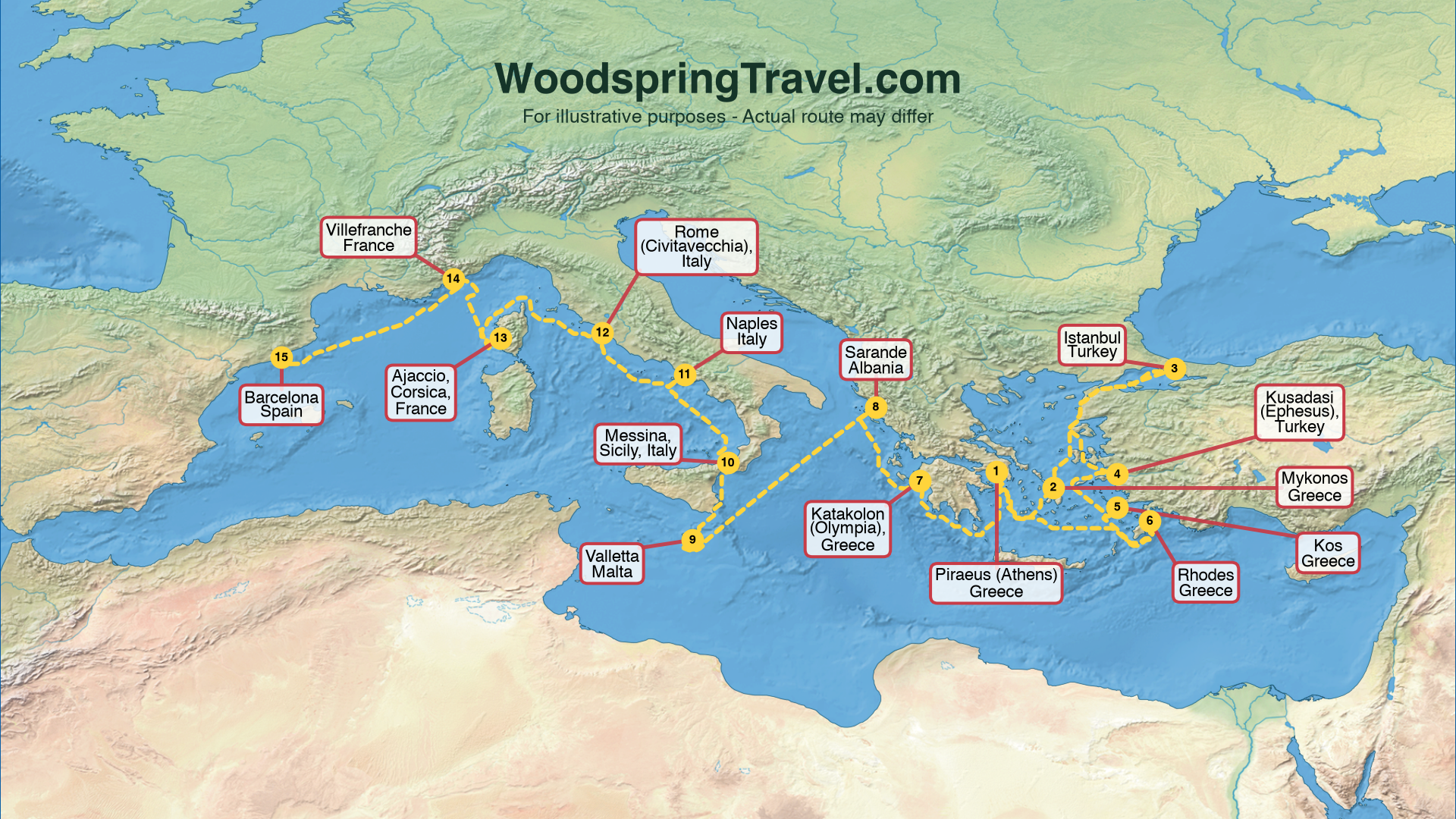 Route Illustration - Actual route may differ