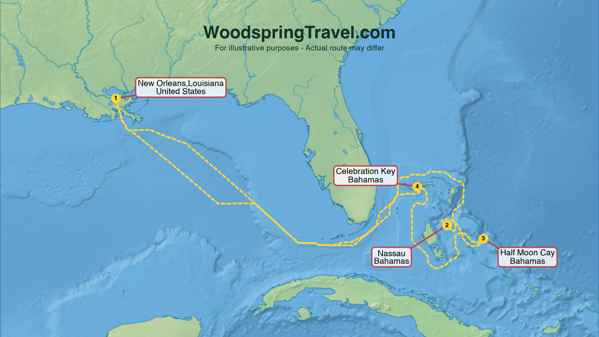 Route Illustration - Actual route may differ