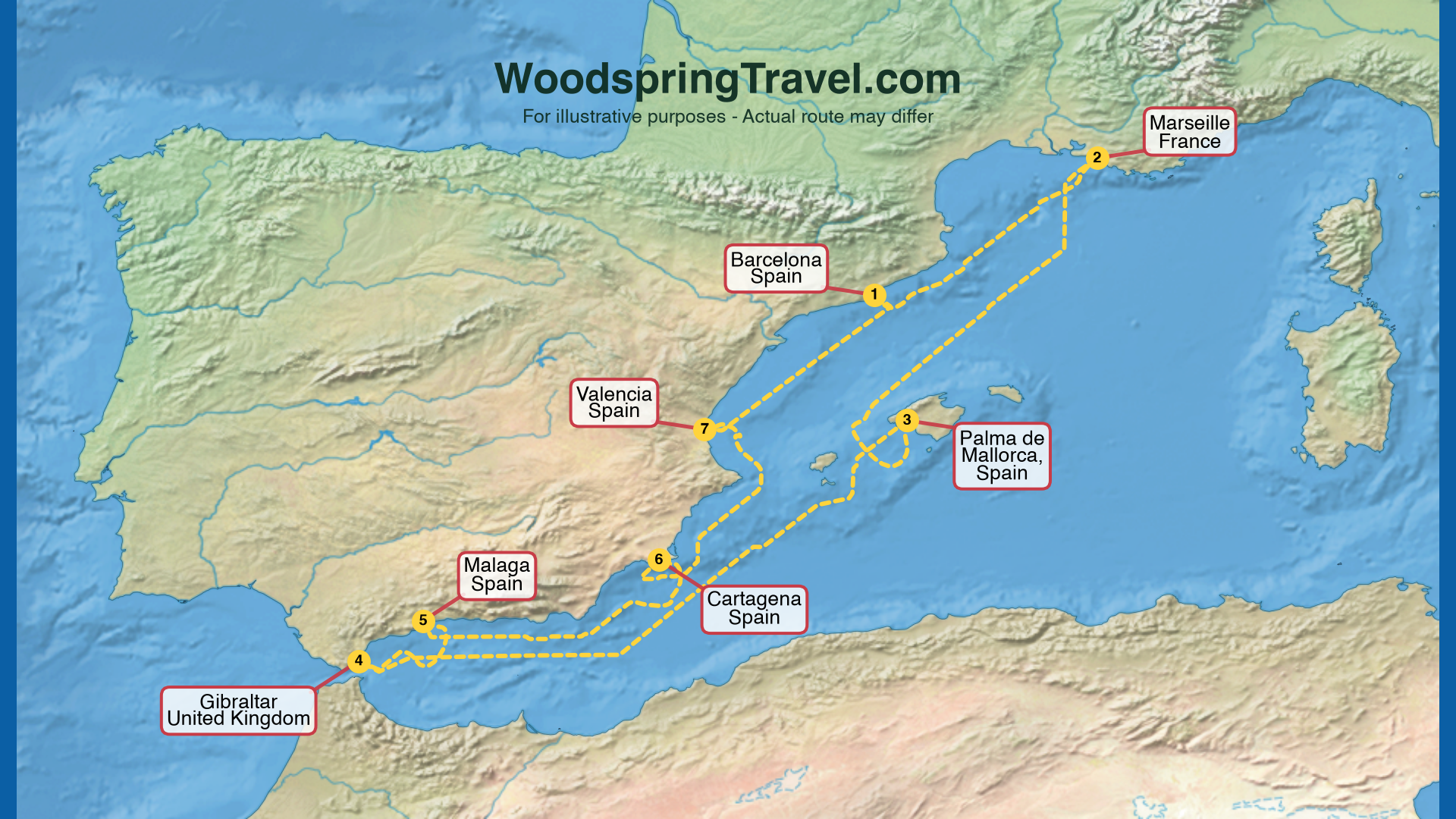 Route Illustration - Actual route may differ