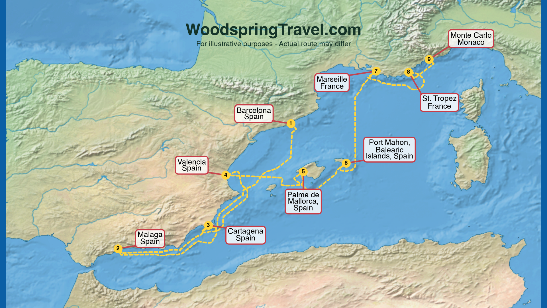 Route Illustration - Actual route may differ