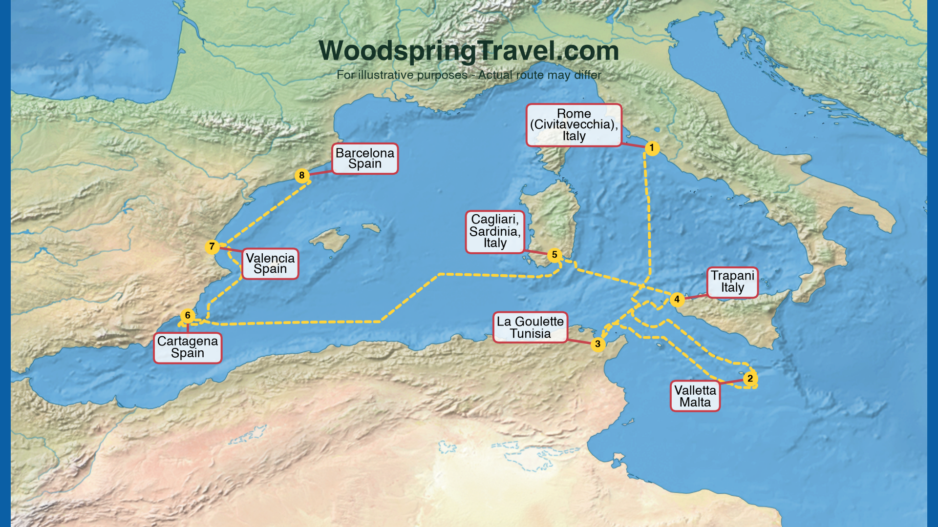 Route Illustration - Actual route may differ