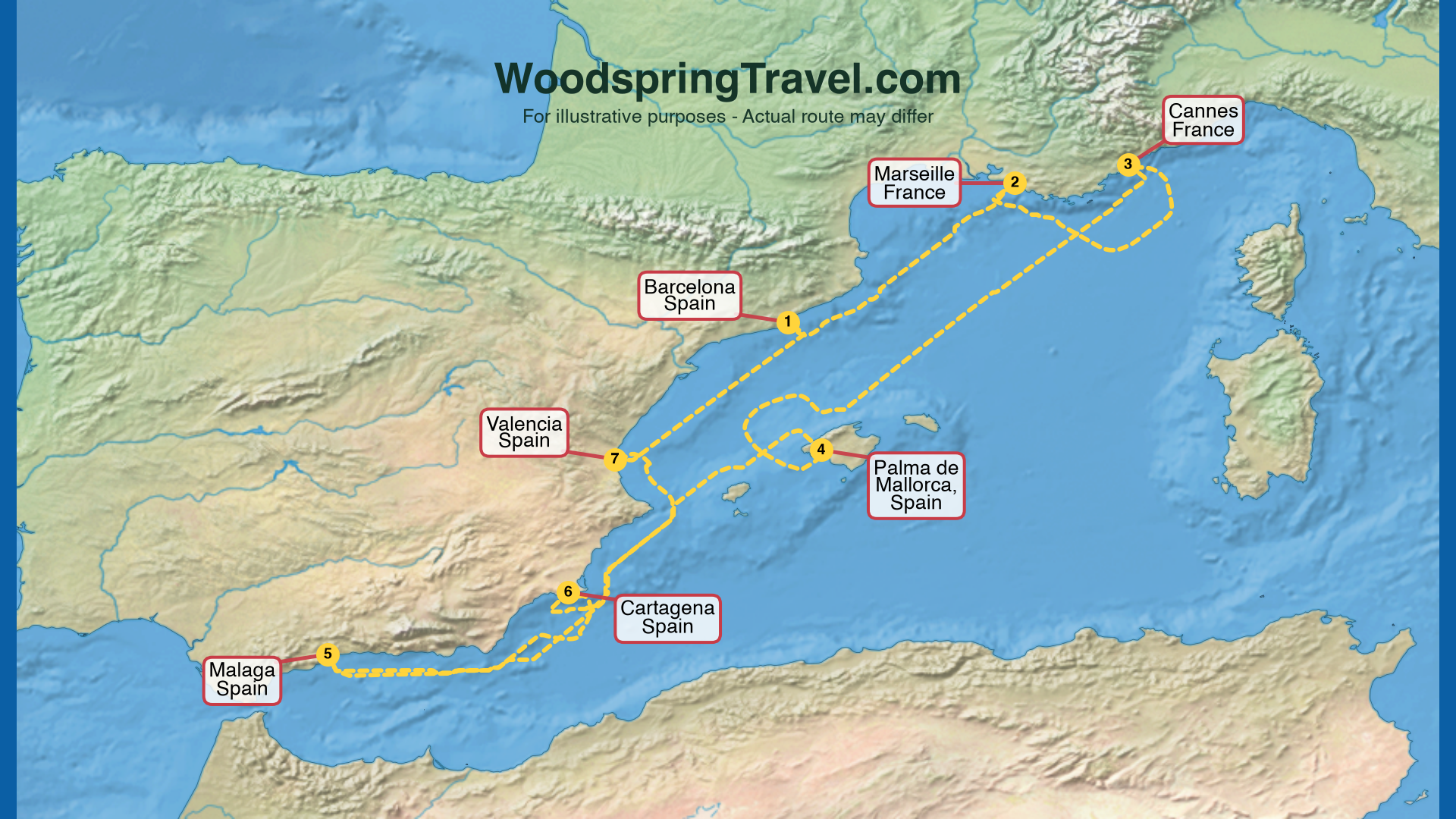 Route Illustration - Actual route may differ