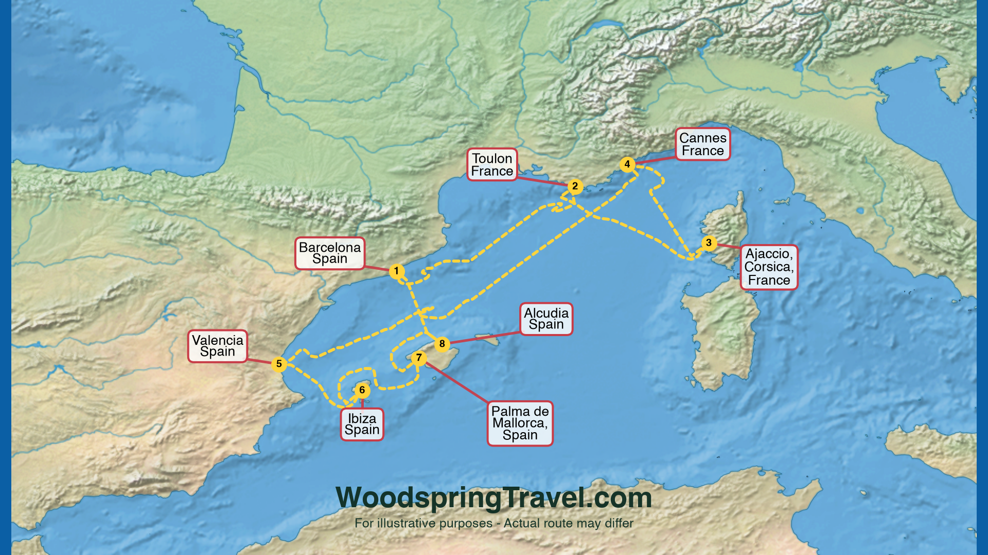 Route Illustration - Actual route may differ