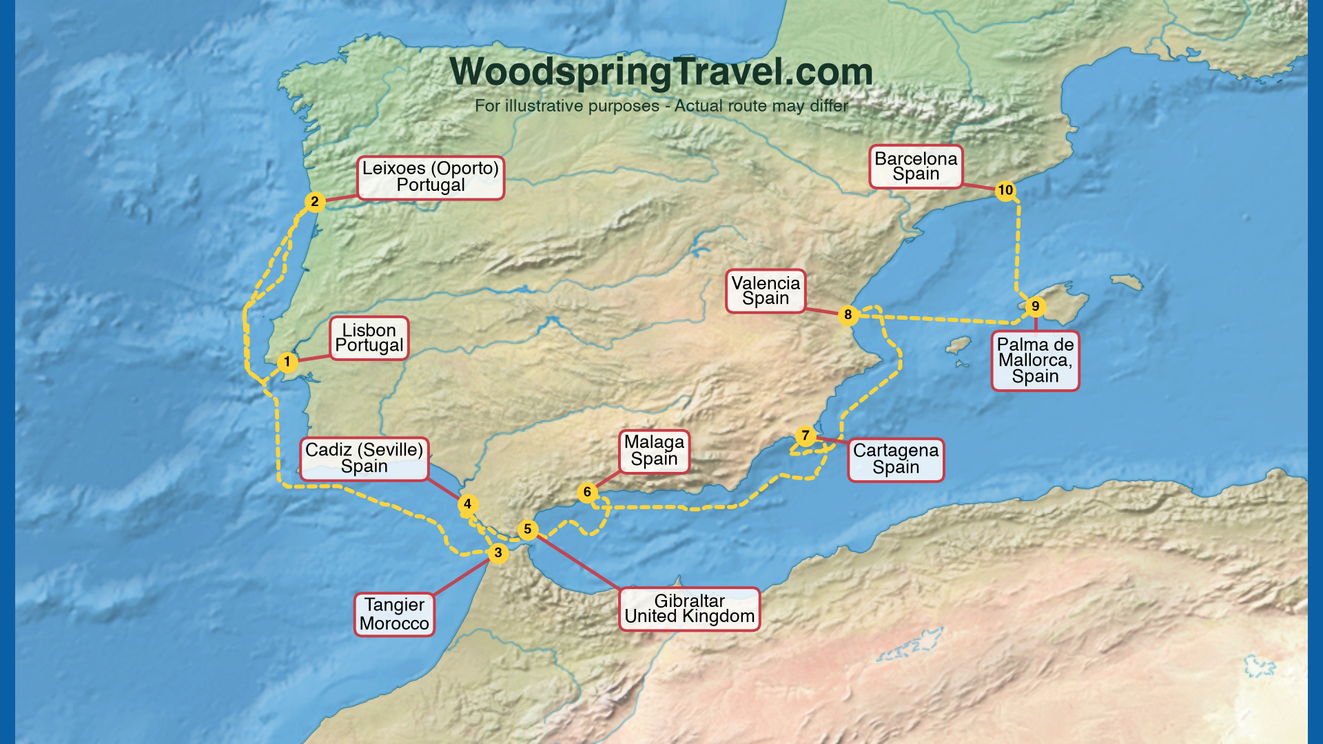 Route Illustration - Actual route may differ