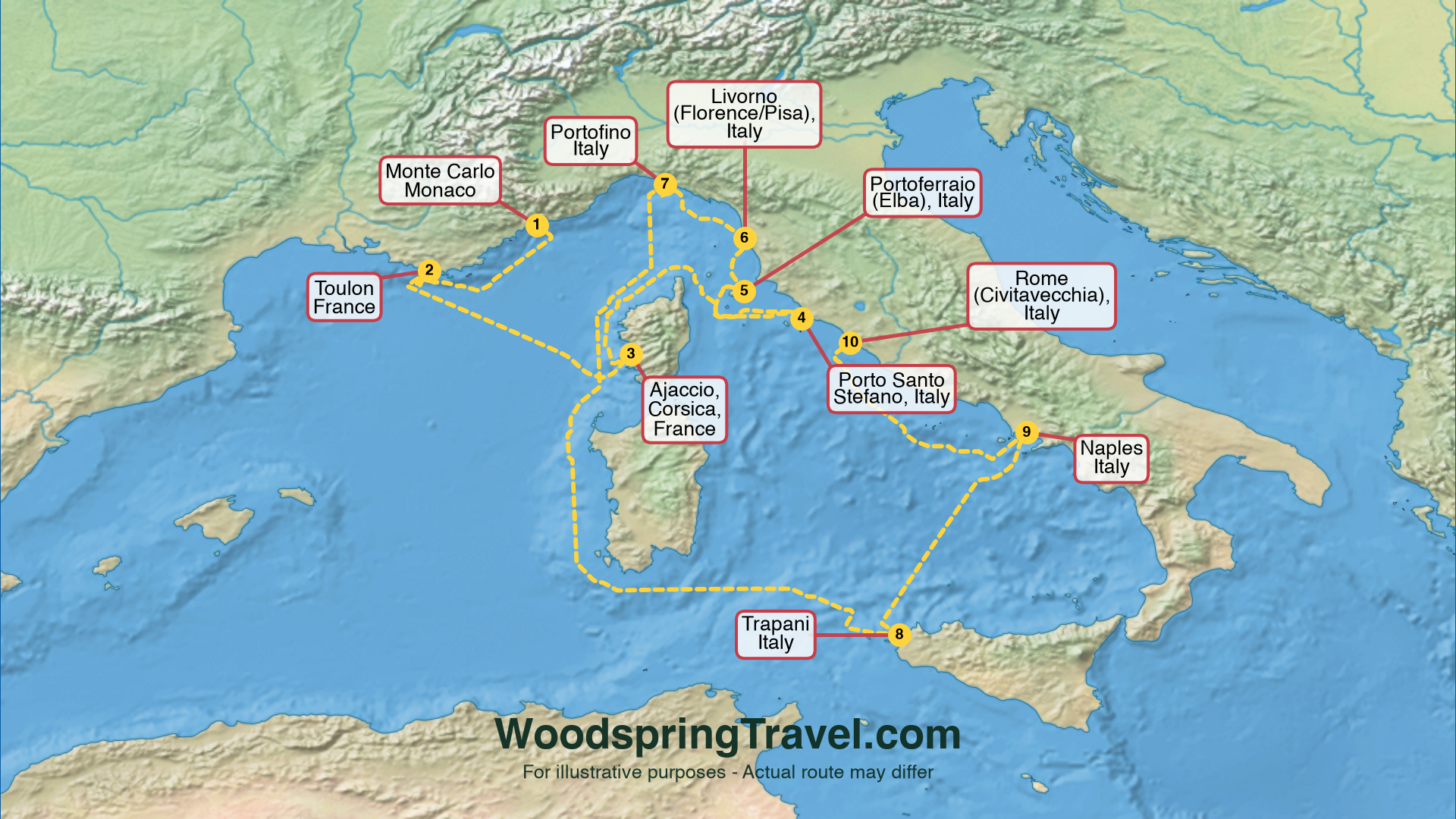 Route Illustration - Actual route may differ Route Illustration - Actual route may differ