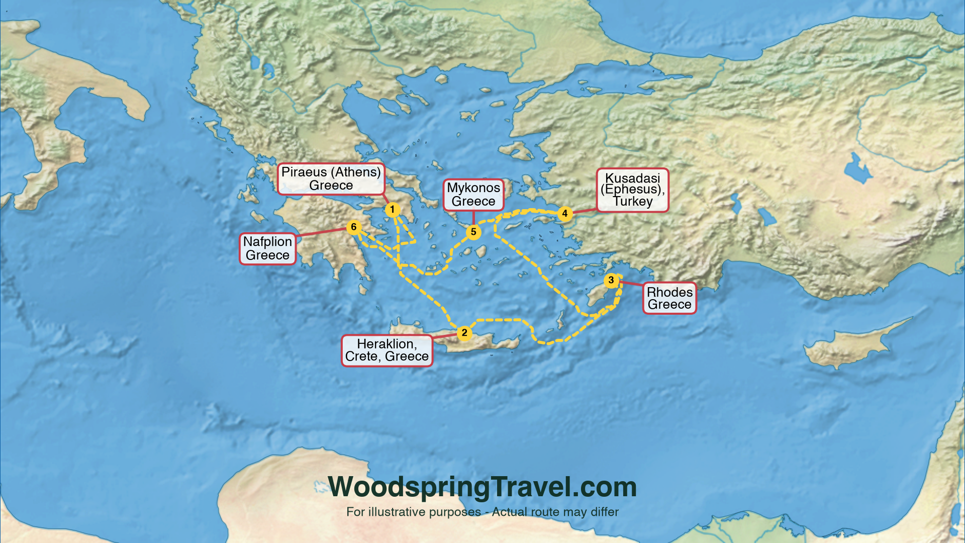 Route Illustration - Actual route may differ