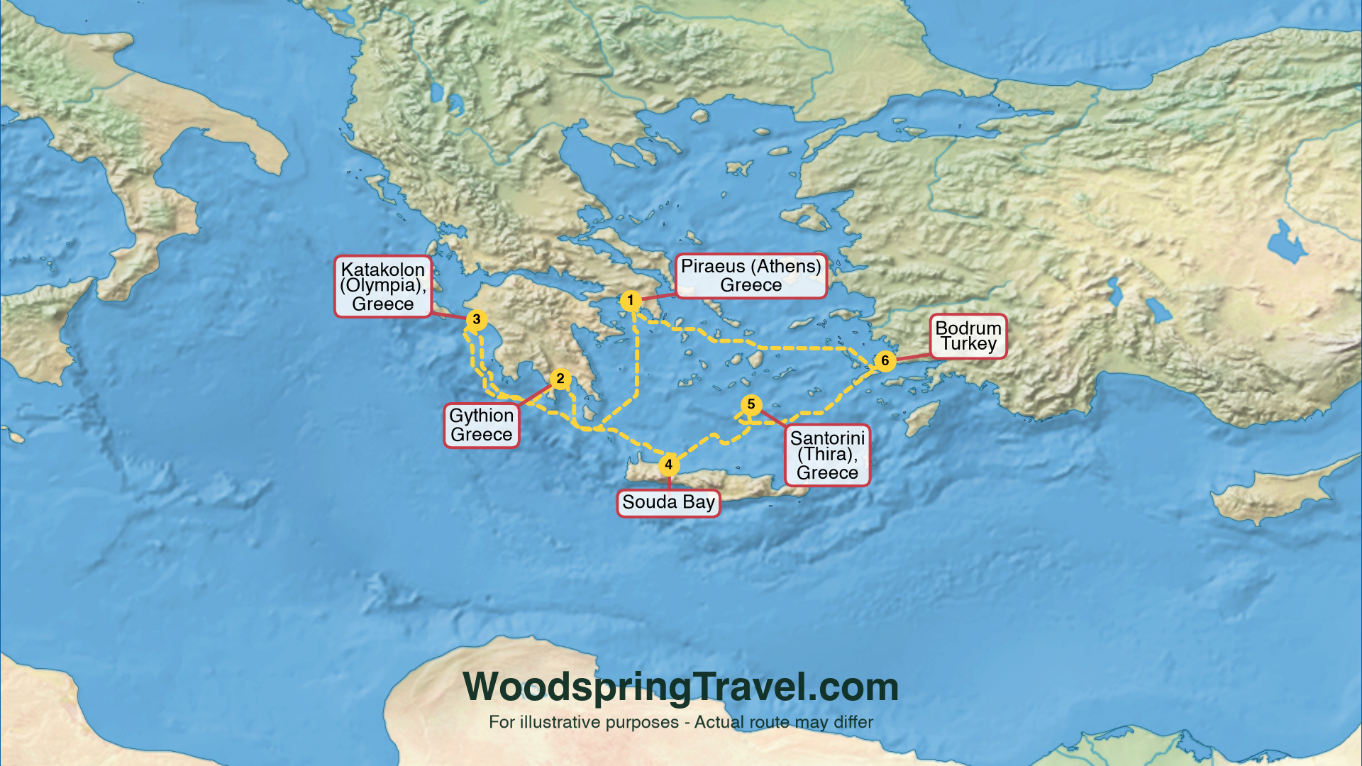 Route Illustration - Actual route may differ
