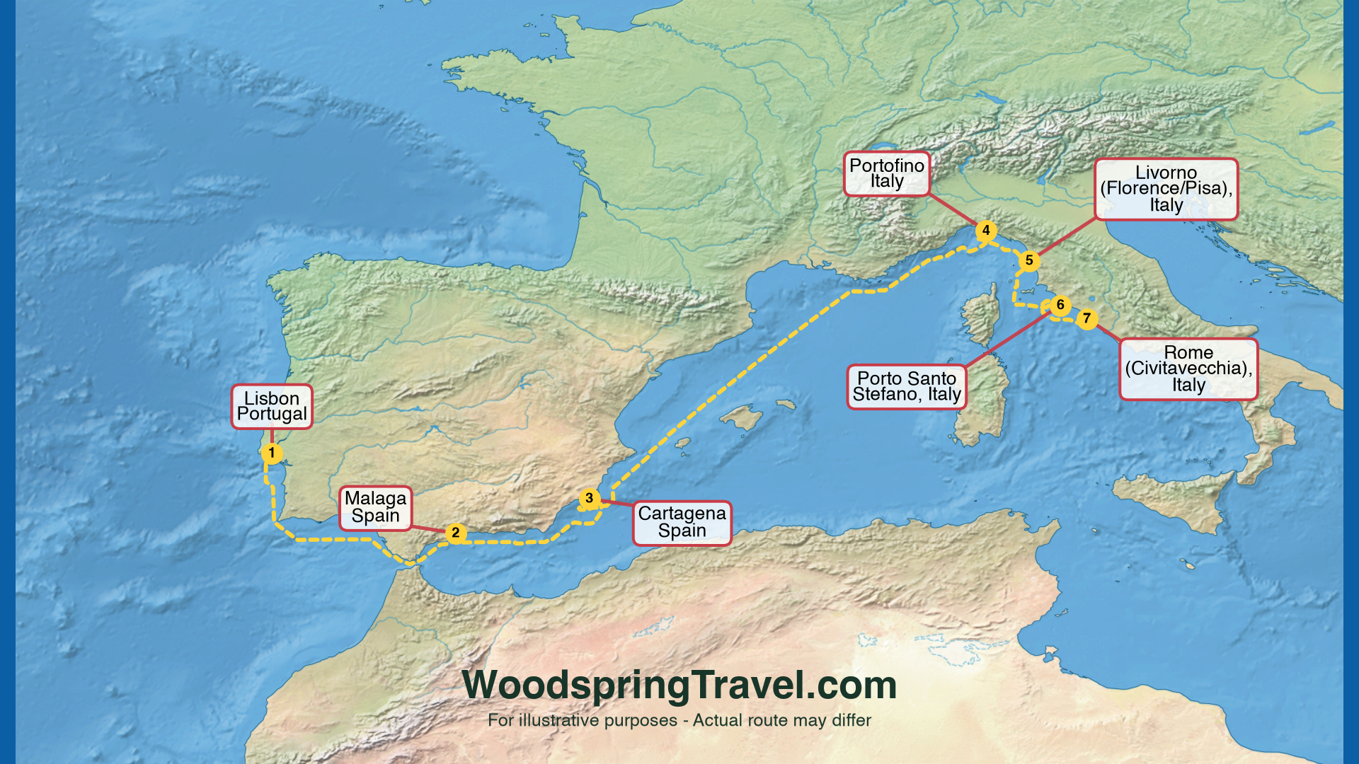 Route Illustration - Actual route may differ