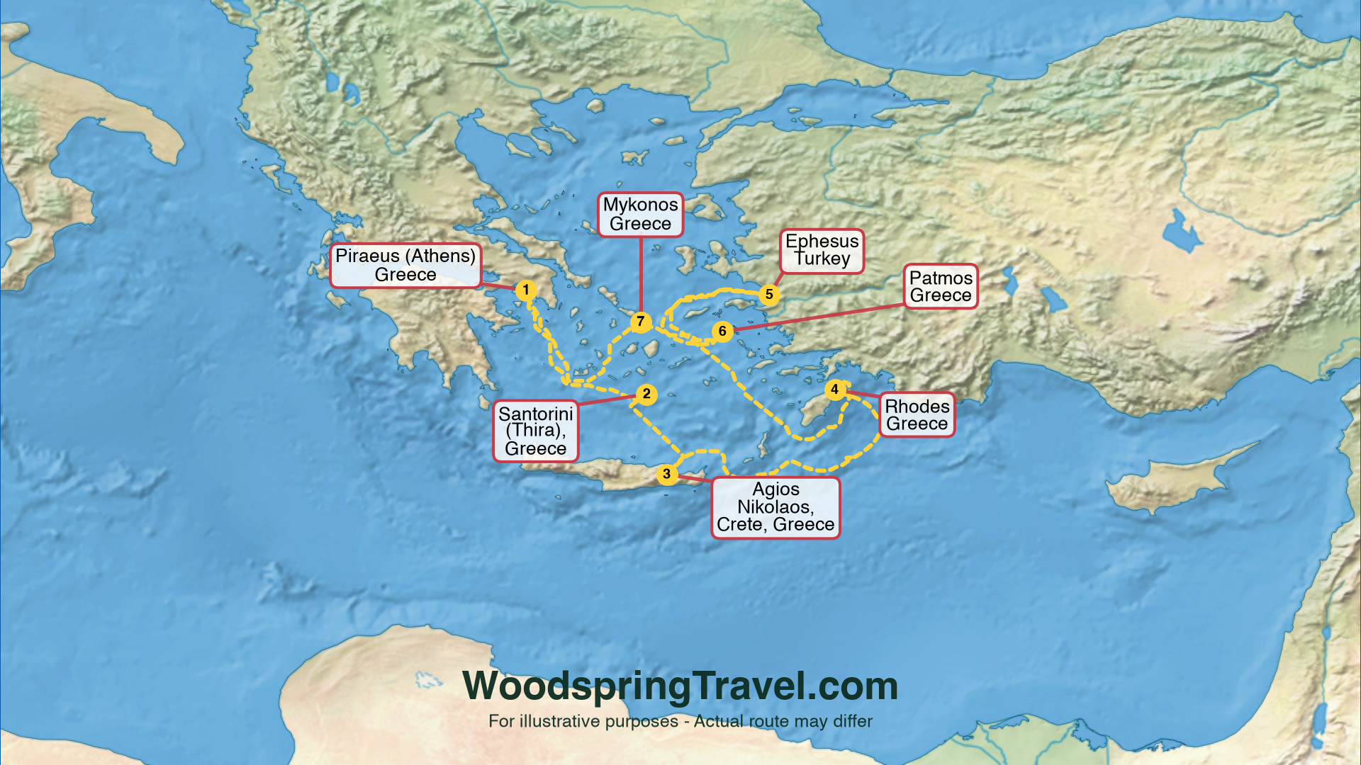 Route Illustration - Actual route may differ