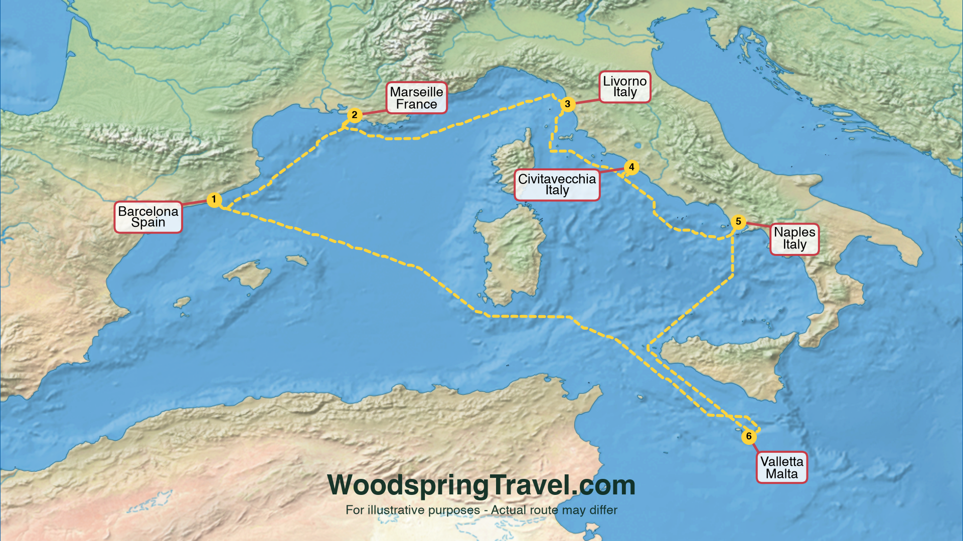 Route Illustration - Actual route may differ