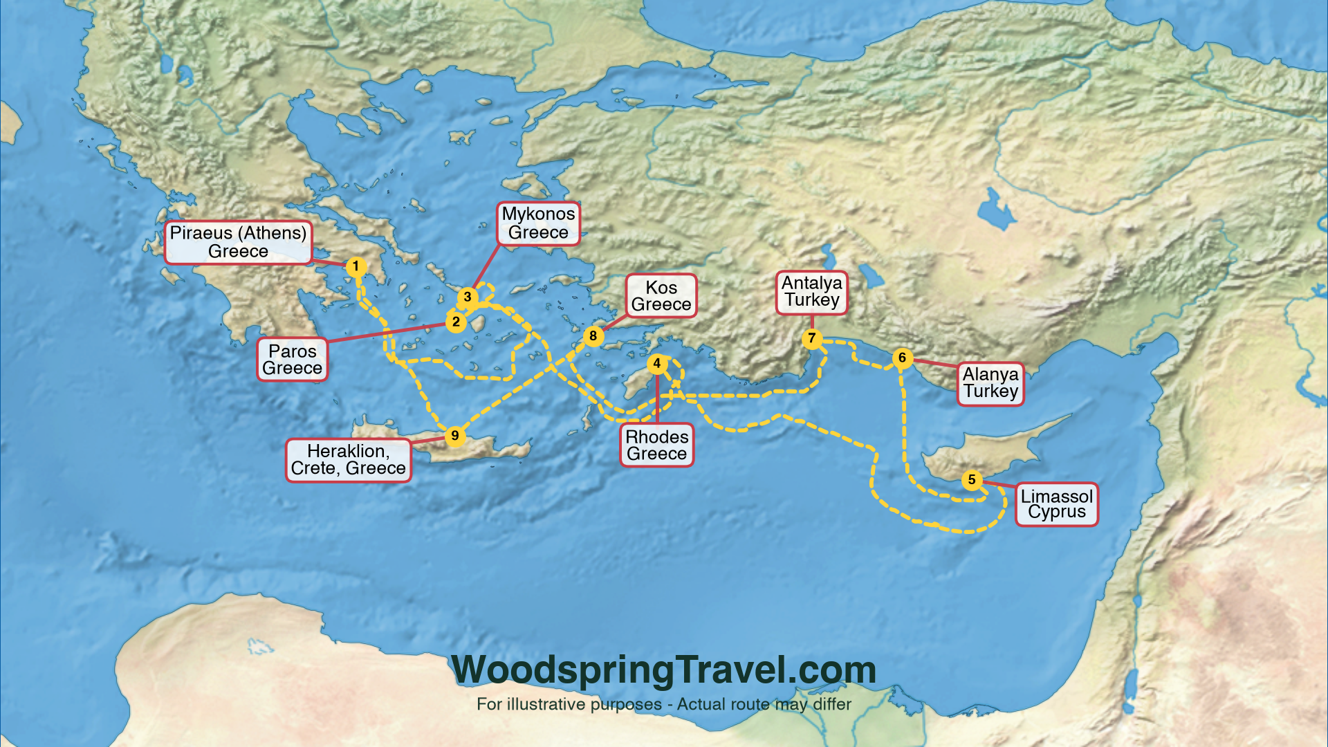 Route Illustration - Actual route may differ