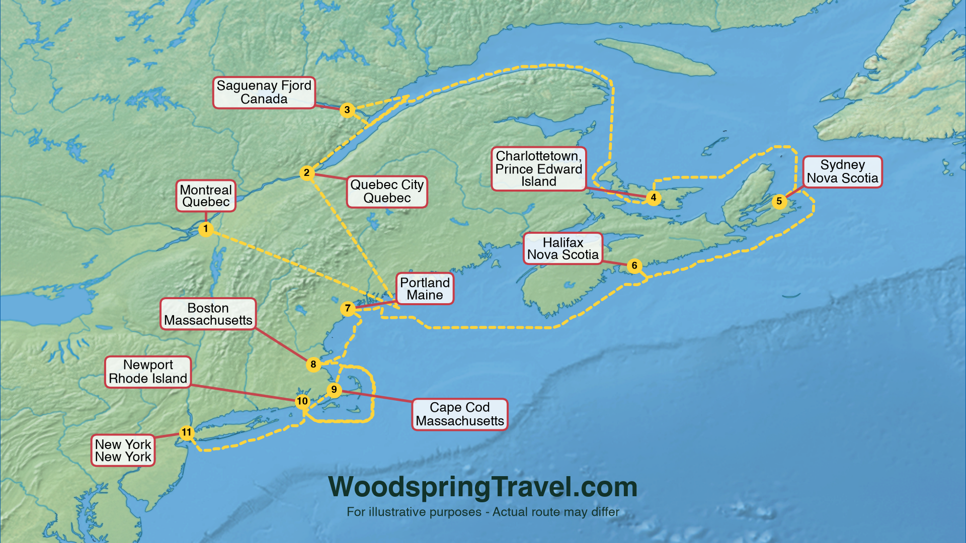 Route Illustration - Actual route may differ