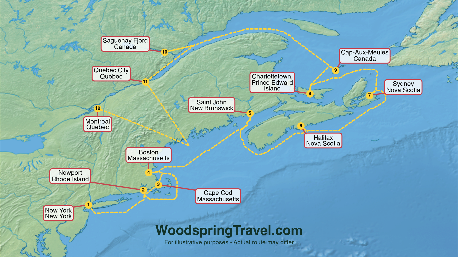 Route Illustration - Actual route may differ