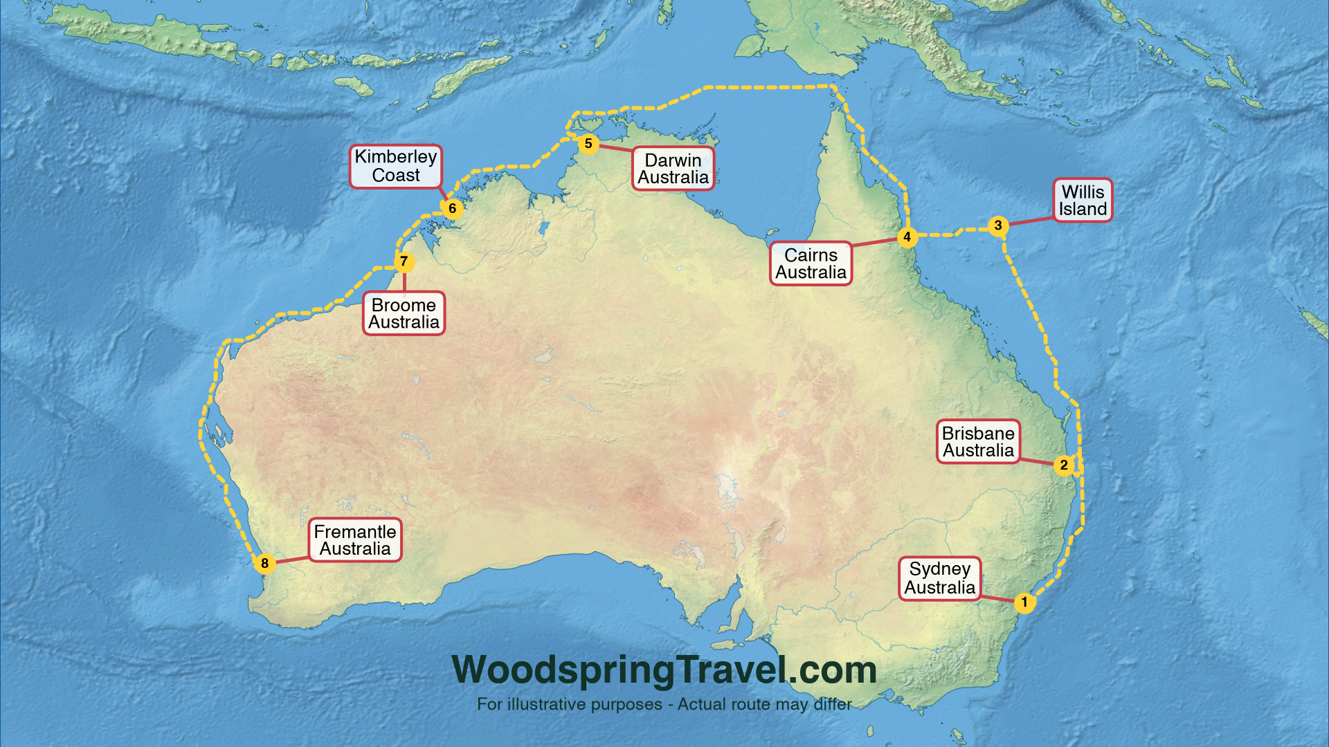 Route Illustration - Actual route may differ