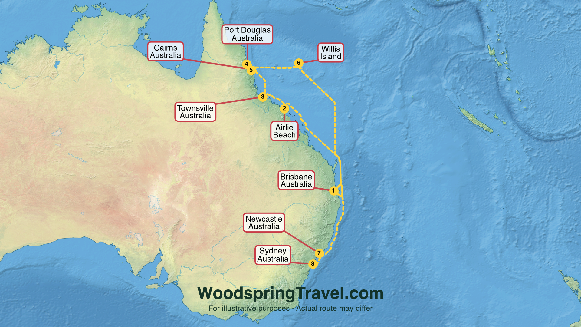 Route Illustration - Actual route may differ