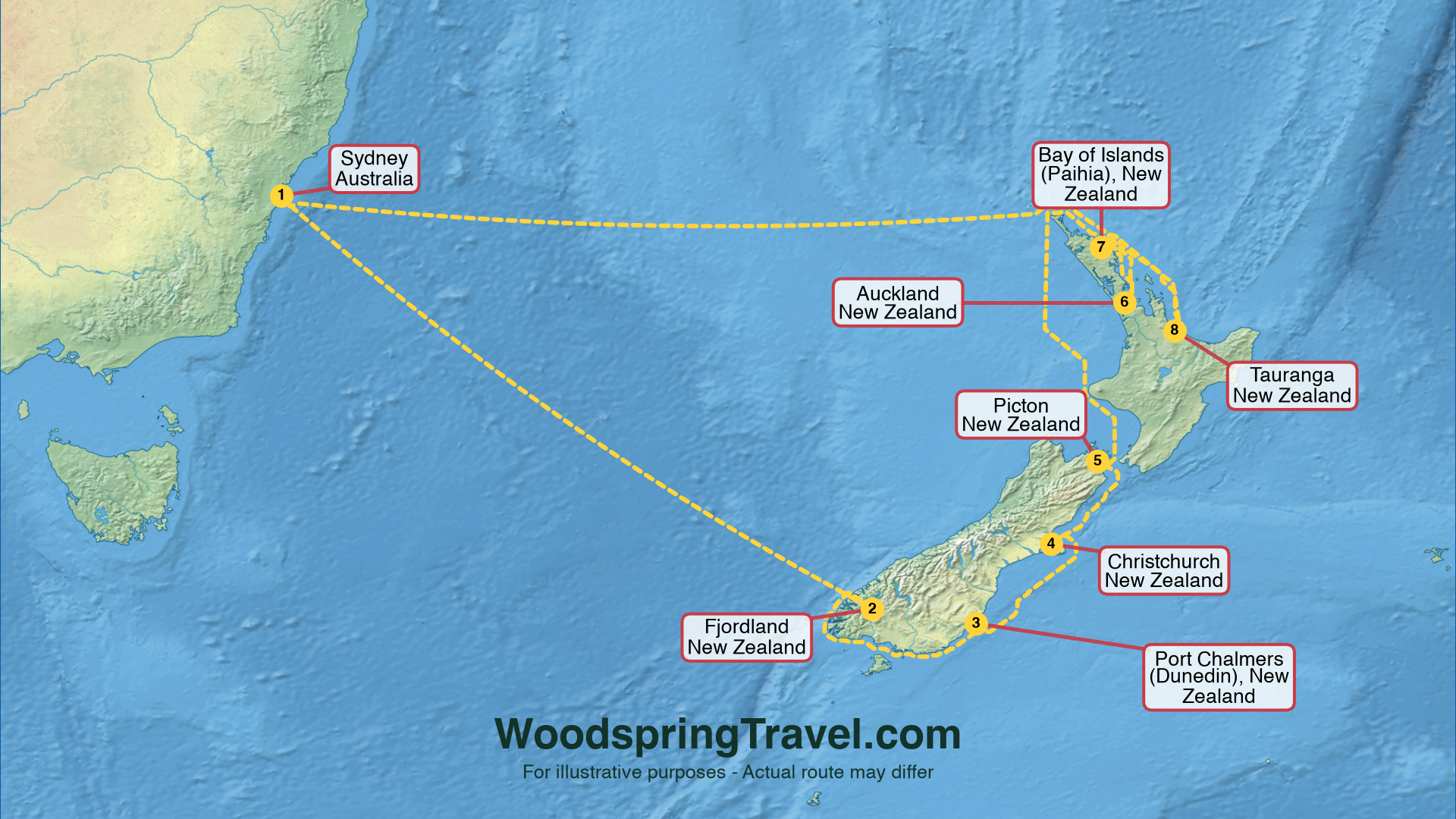 Route Illustration - Actual route may differ