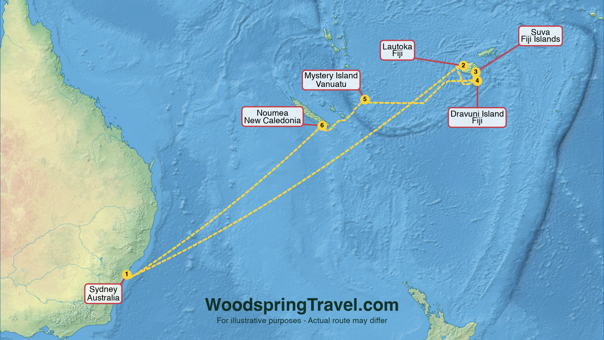 Route Illustration - Actual route may differ