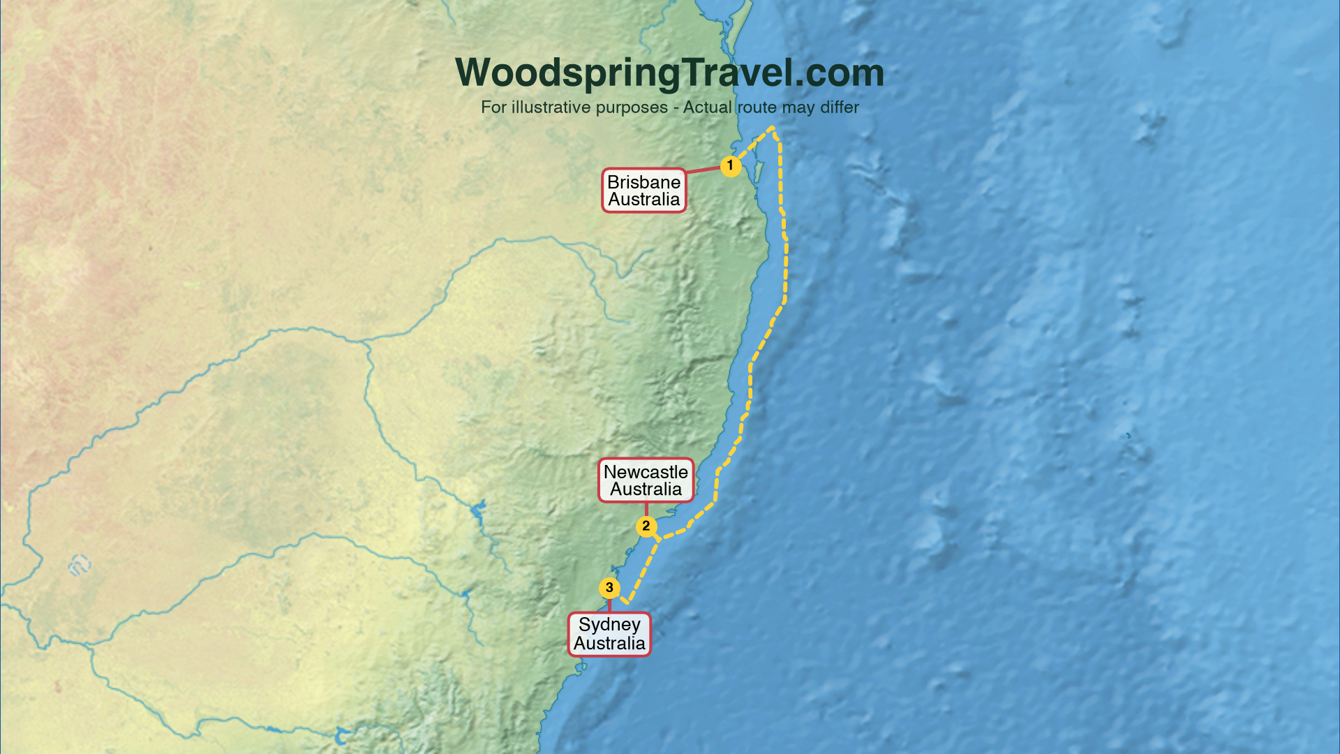 Route Illustration - Actual route may differ