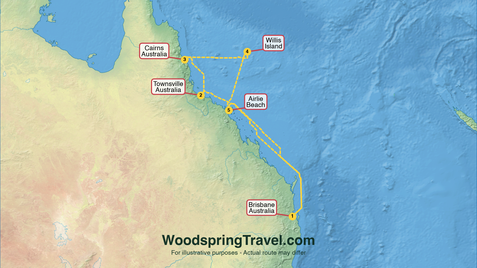 Route Illustration - Actual route may differ