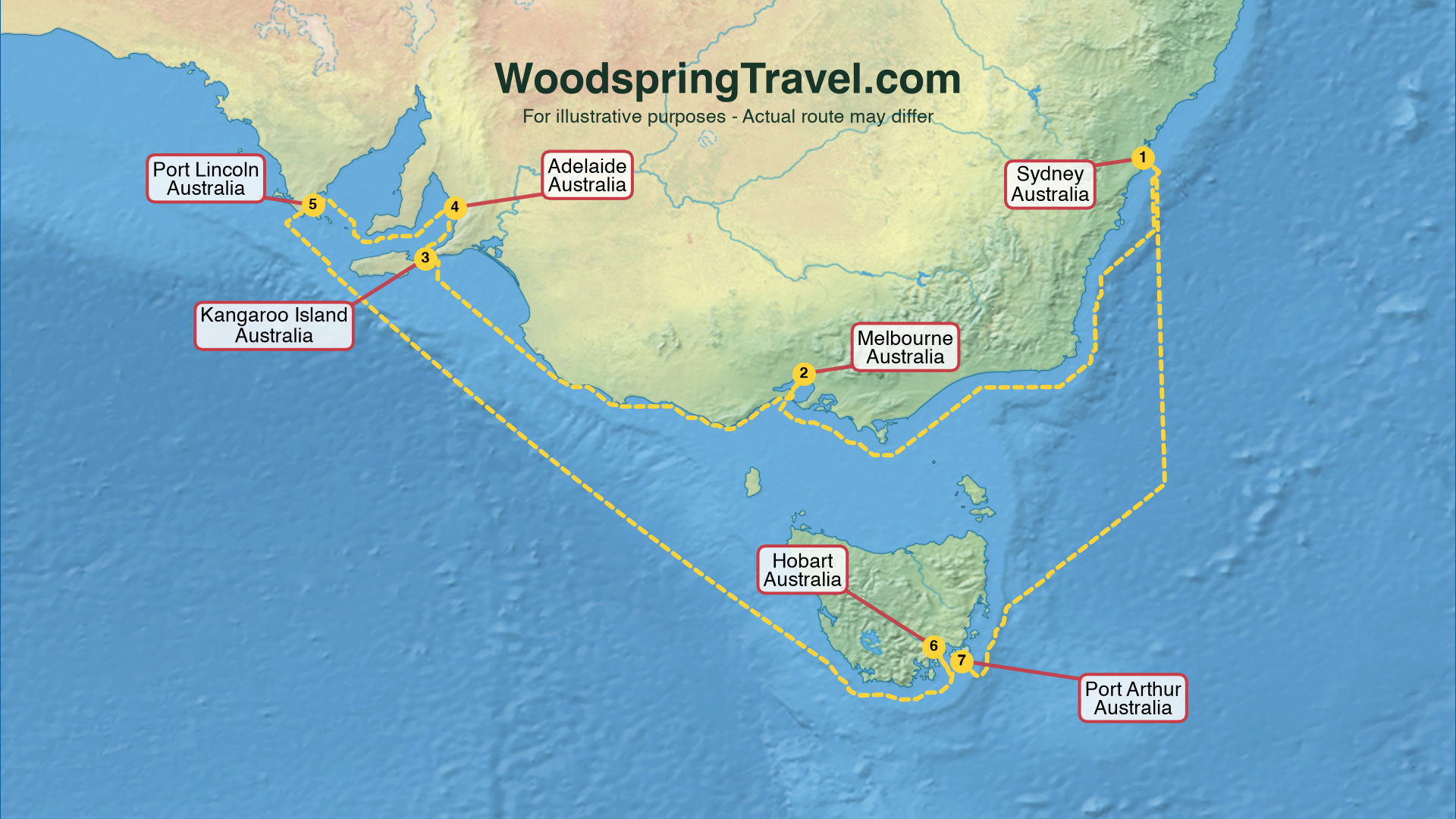 Route Illustration - Actual route may differ