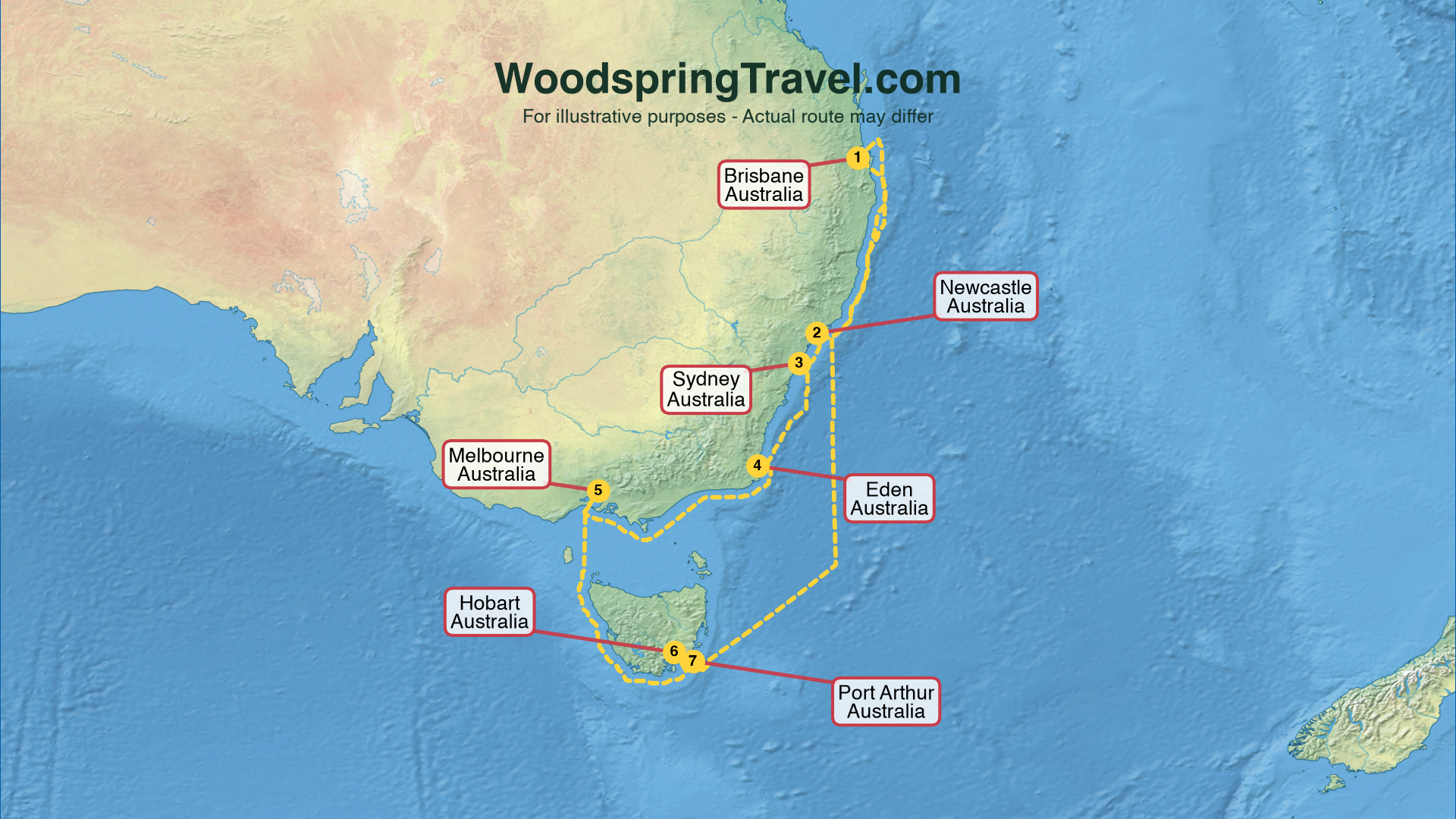 Route Illustration - Actual route may differ