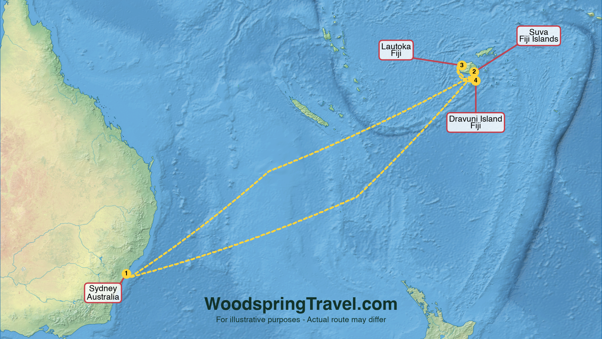 Route Illustration - Actual route may differ