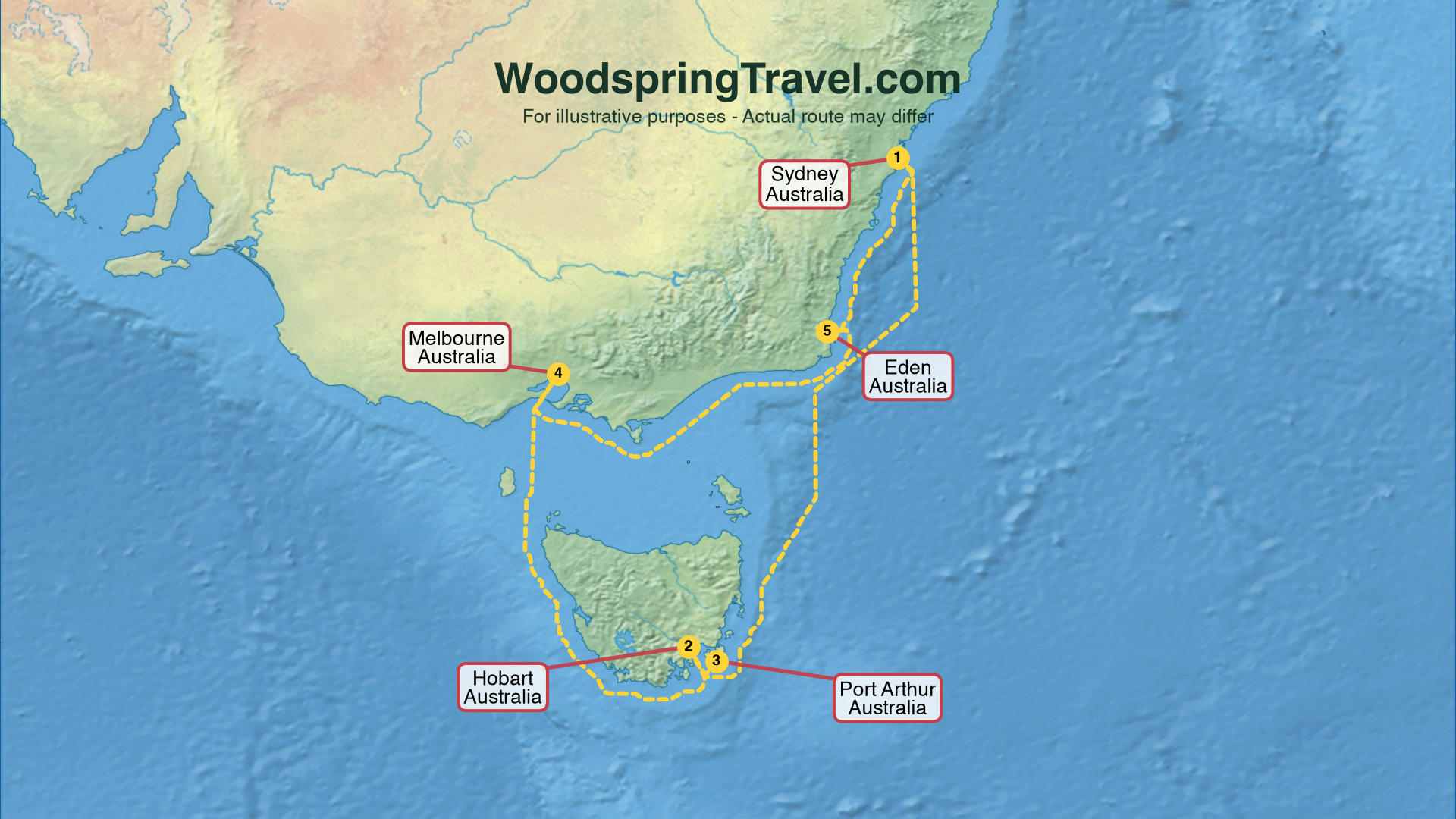 Route Illustration - Actual route may differ