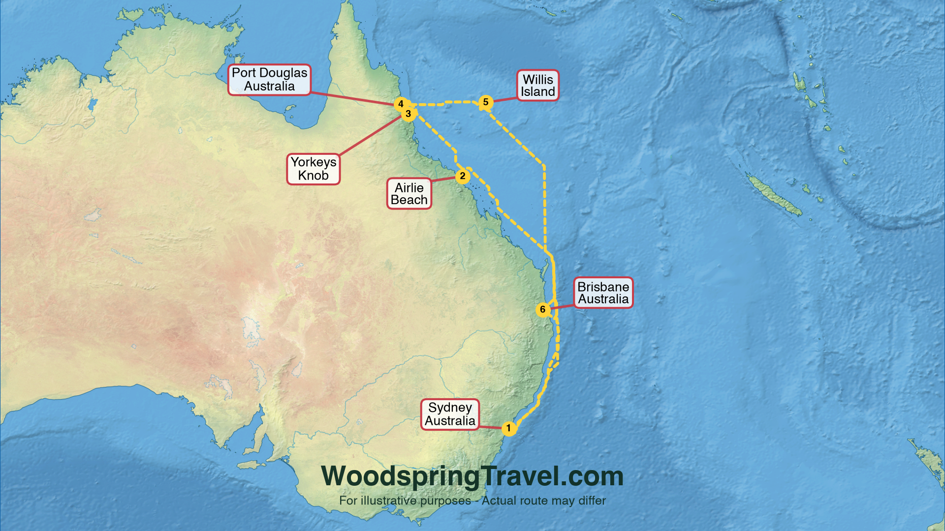 Route Illustration - Actual route may differ