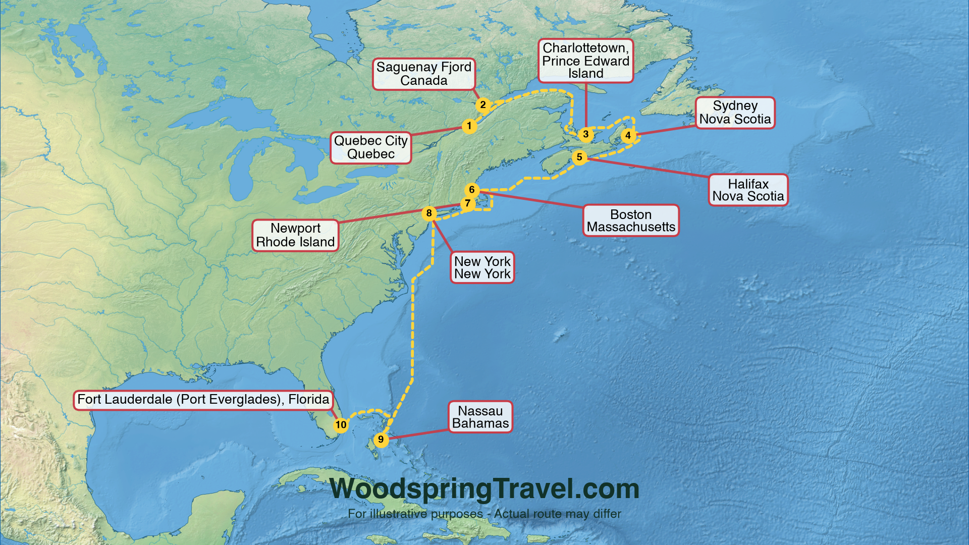 Route Illustration - Actual route may differ