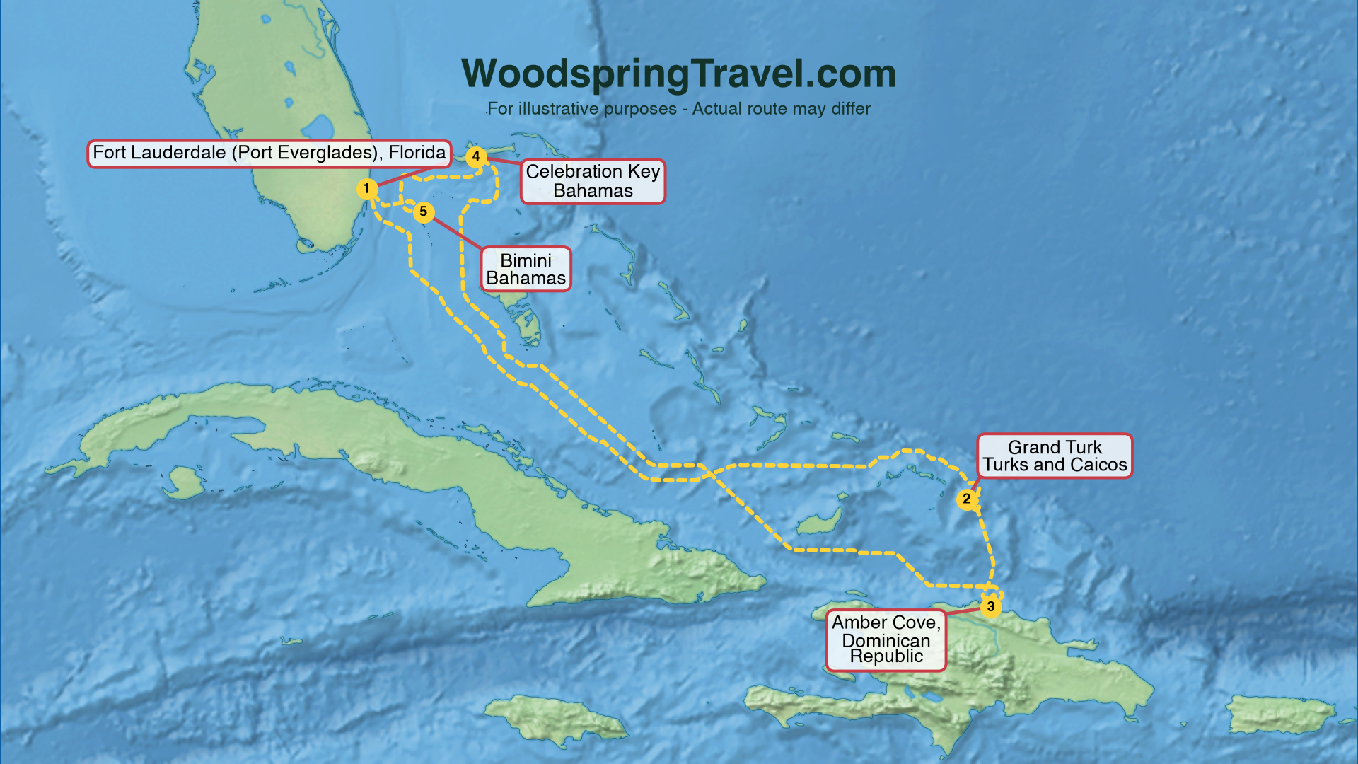 Route Illustration - Actual route may differ