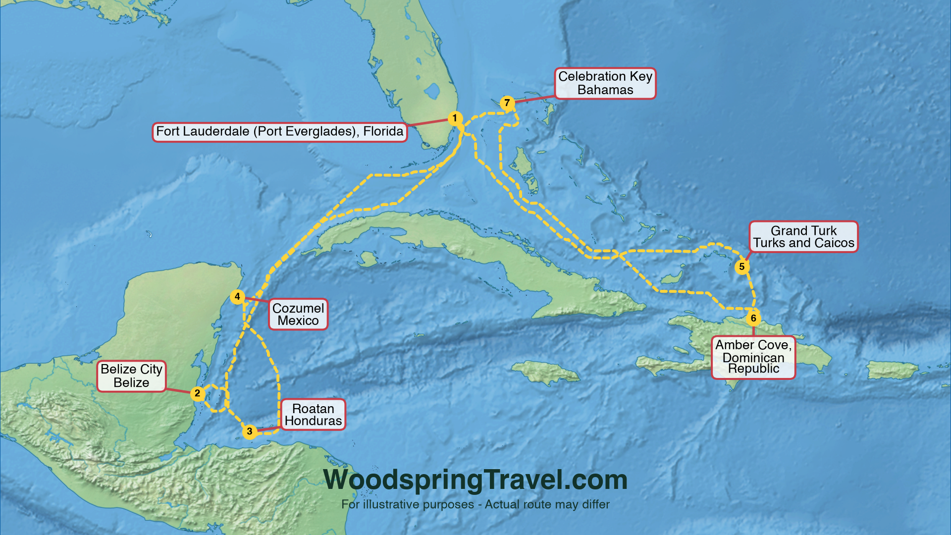 Route Illustration - Actual route may differ
