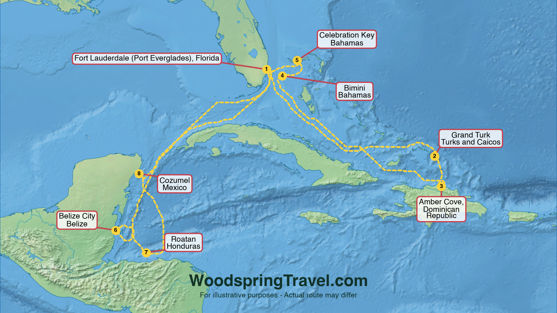 Route Illustration - Actual route may differ