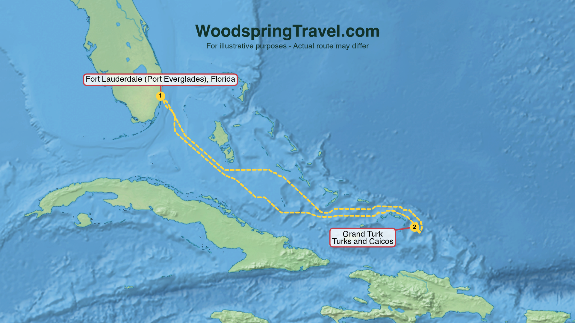 Route Illustration - Actual route may differ