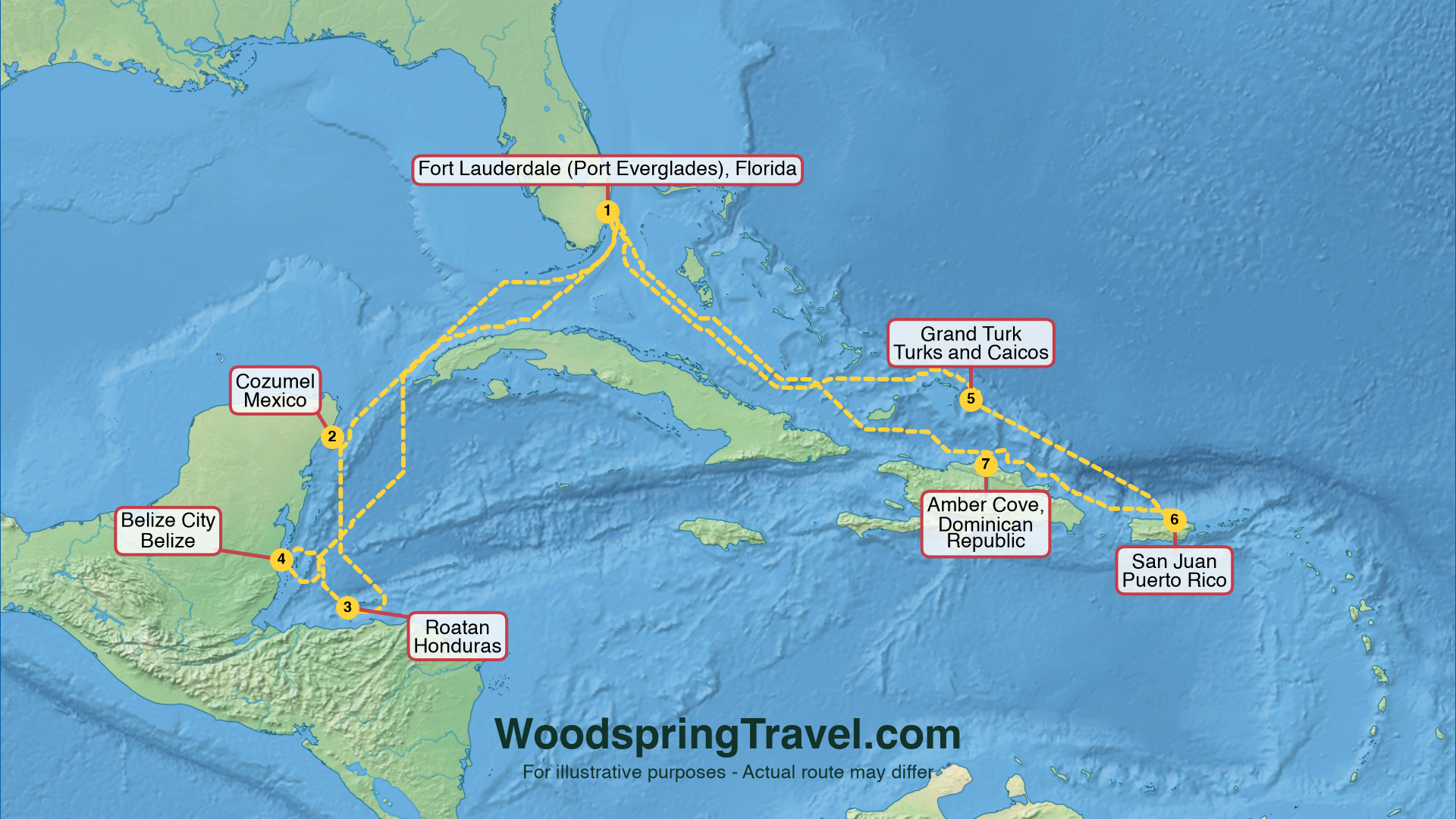 Route Illustration - Actual route may differ