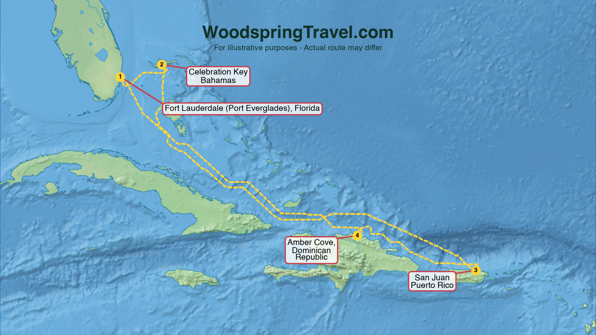 Route Illustration - Actual route may differ