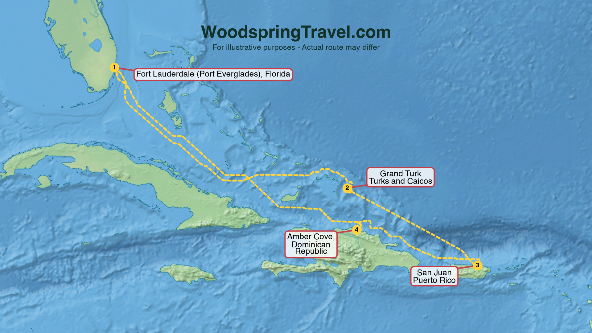 Route Illustration - Actual route may differ