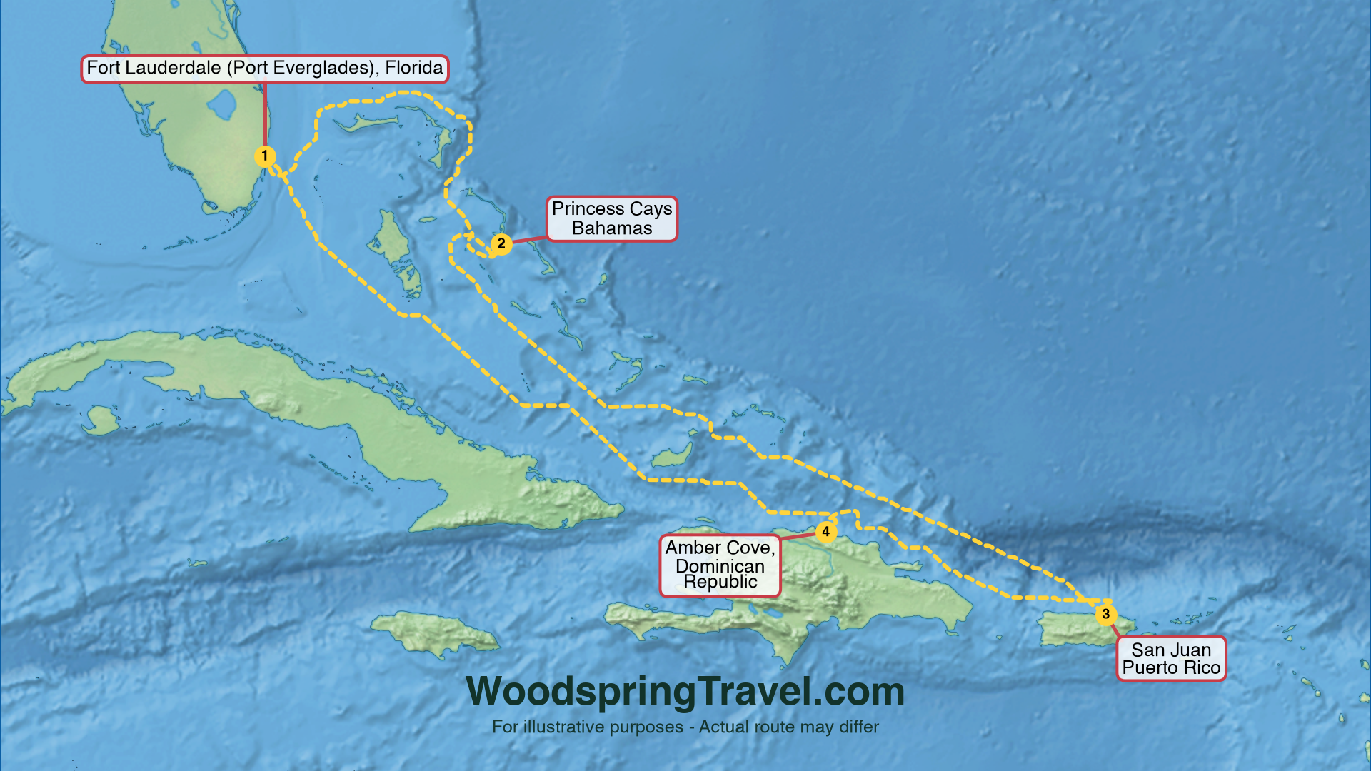 Route Illustration - Actual route may differ