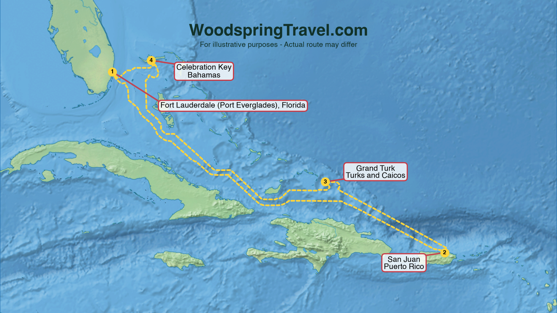 Route Illustration - Actual route may differ