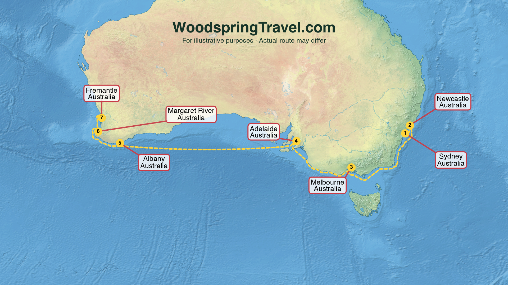 Route Illustration - Actual route may differ